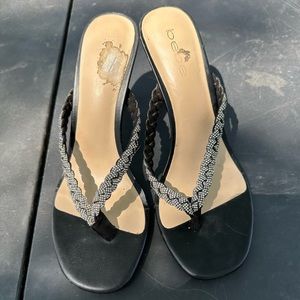 Black gemstone heels